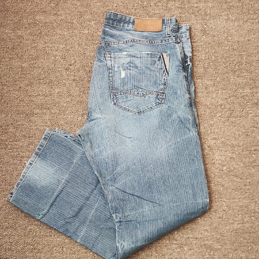 Sean John Relaxed Denim Jeans in Light Blue Size 36x32 - Picture 4 of 8